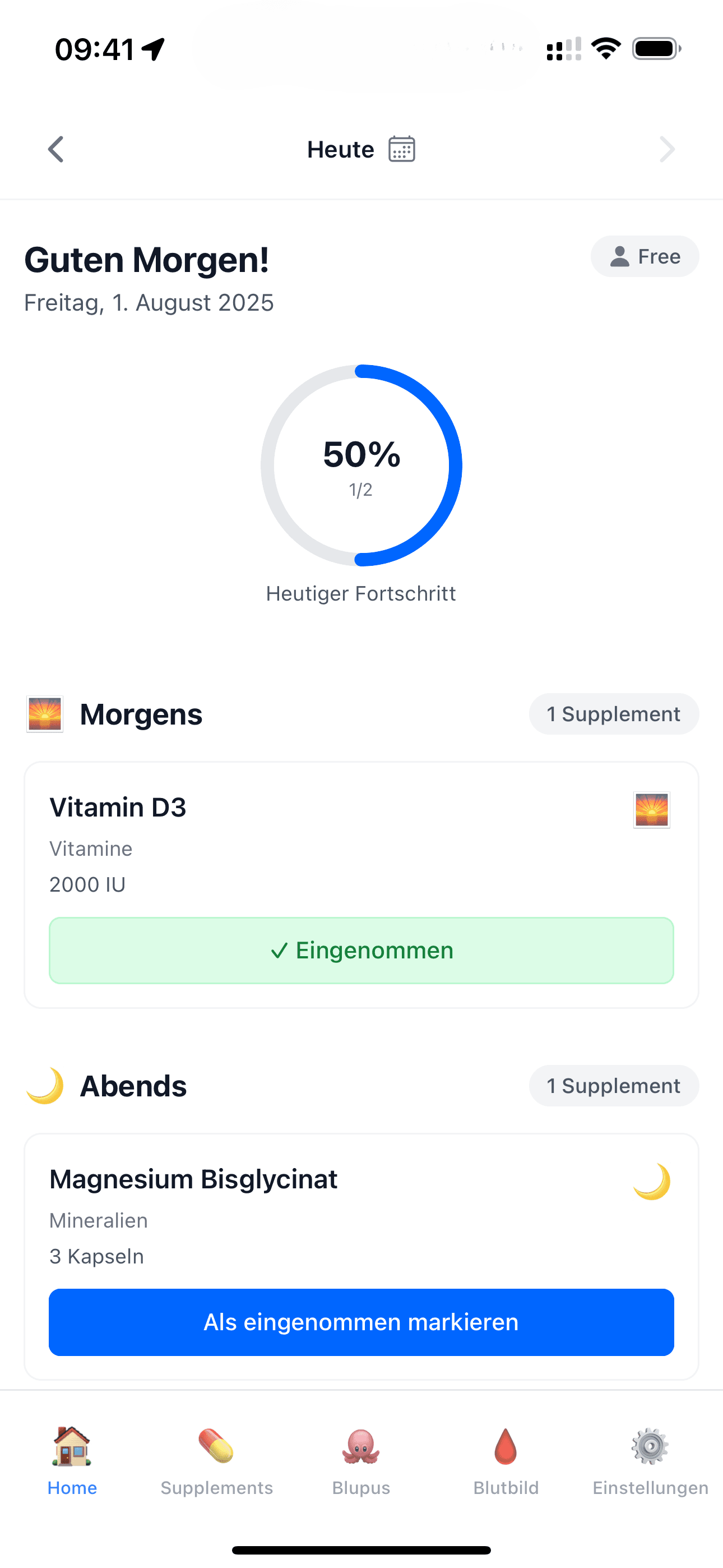 Blupps App Dashboard